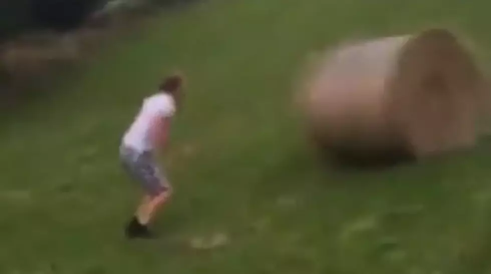 What’s More Country Than Getting Blasted By A Bale Of Hay? [VIDEO]