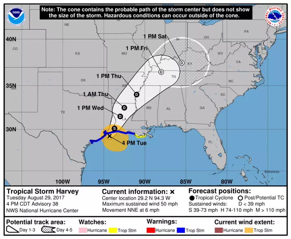 4 PM NHC Tropical Storm Harvey Update [VIDEO]