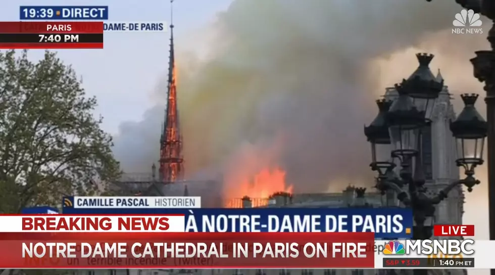 Notre-Dame Cathedral on Fire in Paris