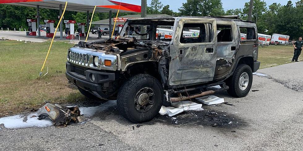 Hummer in Florida With Full Gas Cans Catches Fire