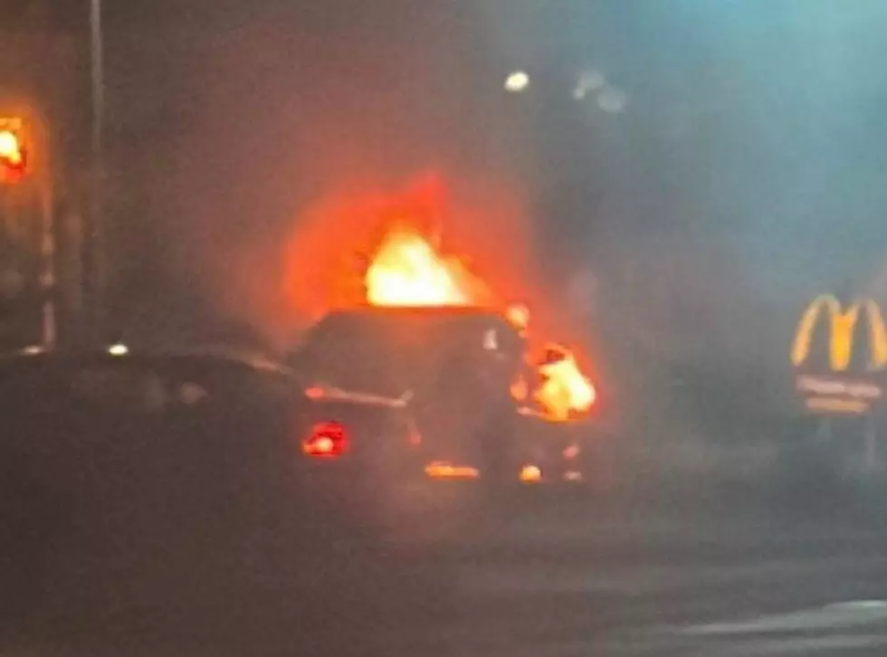 PHOTOS: Car Catches Fire at McDonalds on Prien in Lake Charles