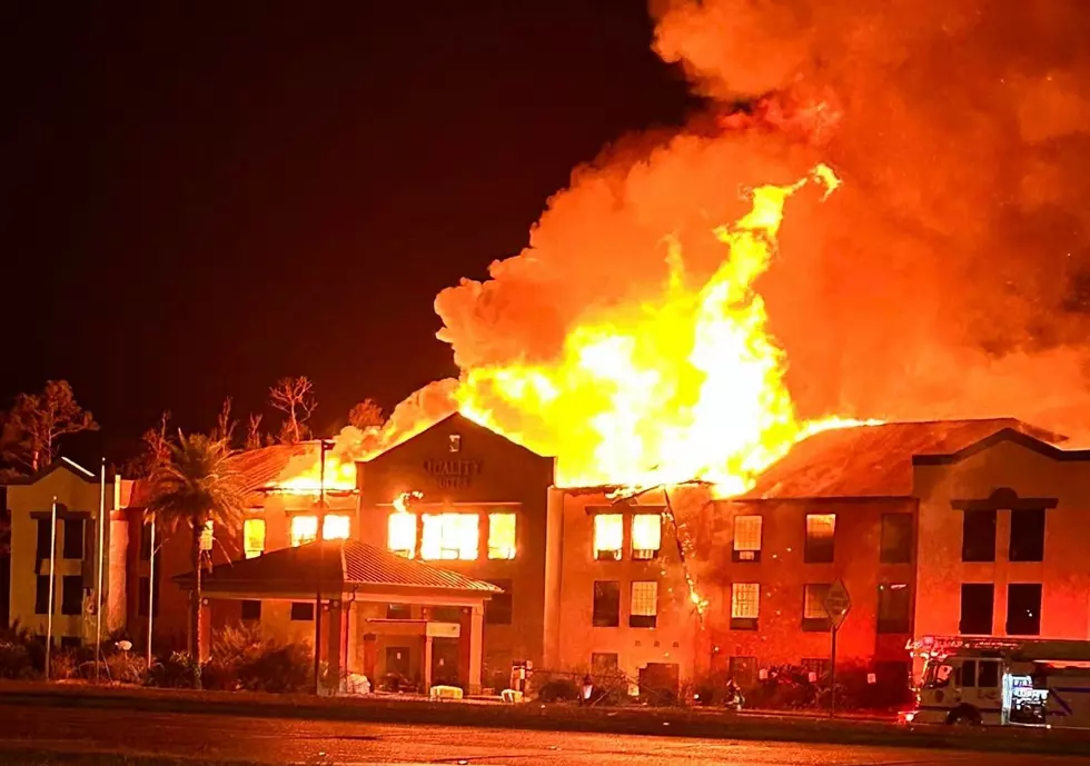 Photos and Video: Sulphur Quality Inn Burns Down, Arrest Made