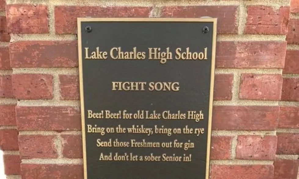 Old Lake Charles High School’s Unique “Fight” Song Plaque