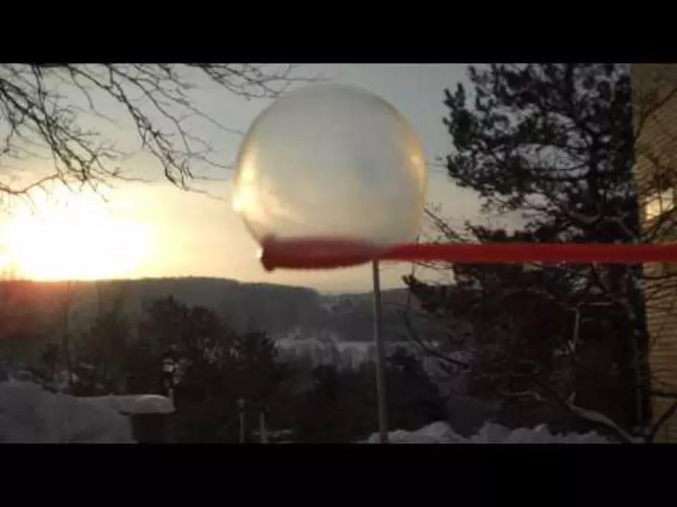 Amateur Scientists Test The Effects of the Bitter Cold on a Bubble