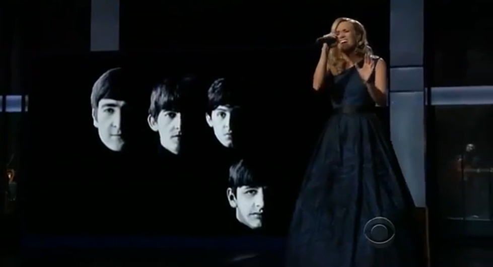 Carrie Underwood Pays a Solemn Tribute to the Beatles at the Emmy Awards [Video]