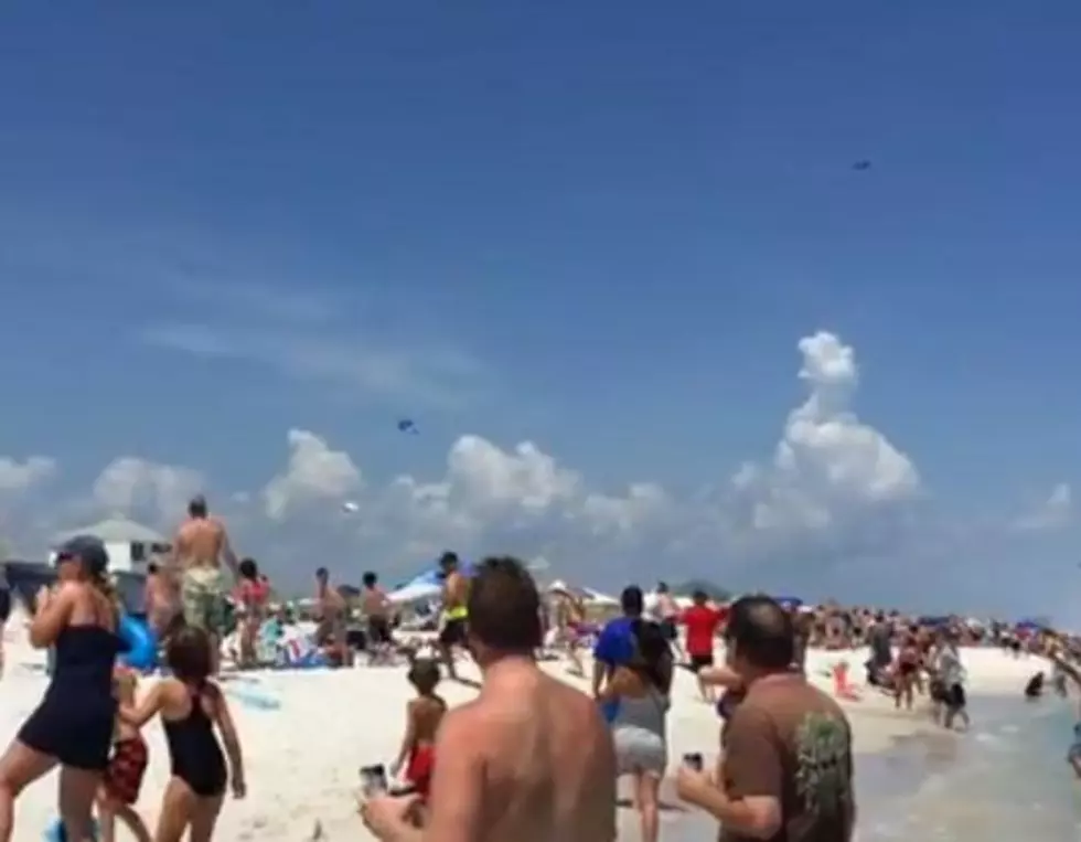 Watch These Blue Angels Fly Overhead and Blow These Beachgoers Away [VIDEO]