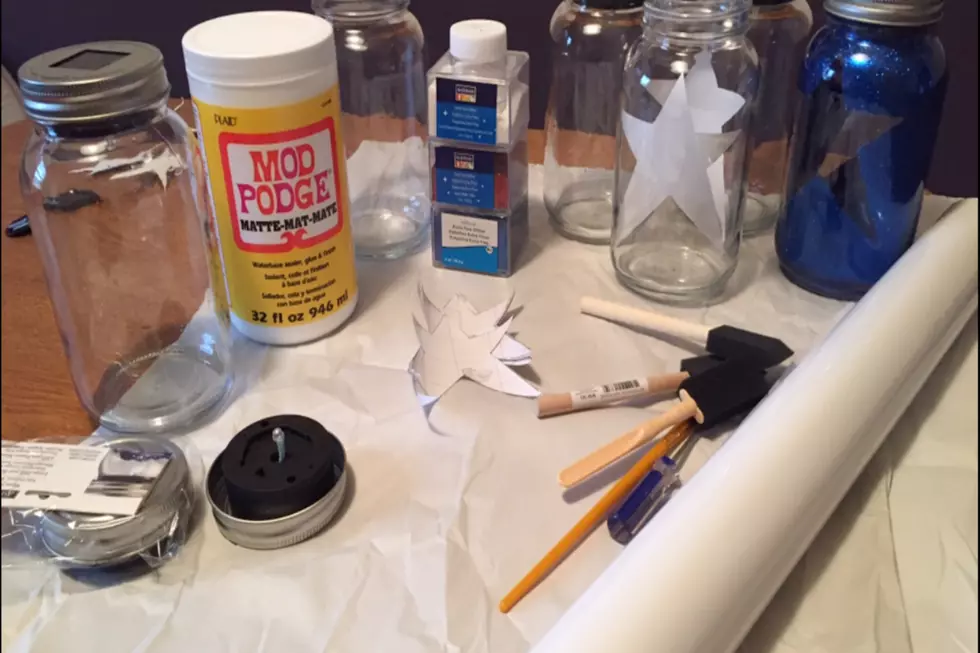 Crafting With Cathy And Kathy:  DIY Solar Powered Lanterns For Independence Day [VIDEO]