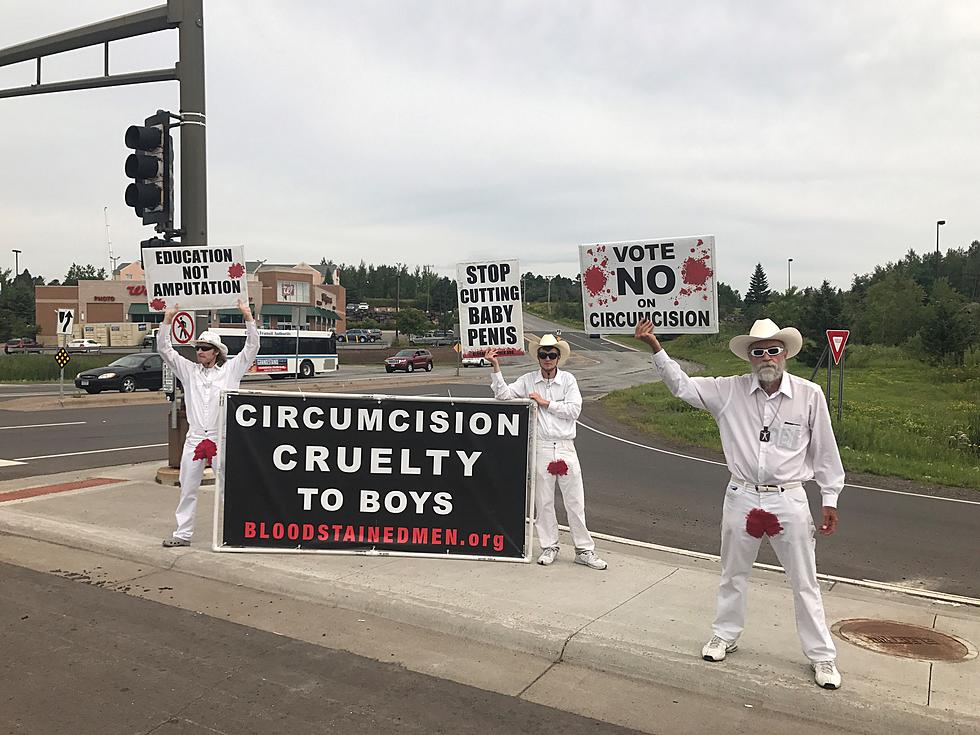 Anti-Circumcision Group Protests in Duluth on Central Entrance [VIDEO]