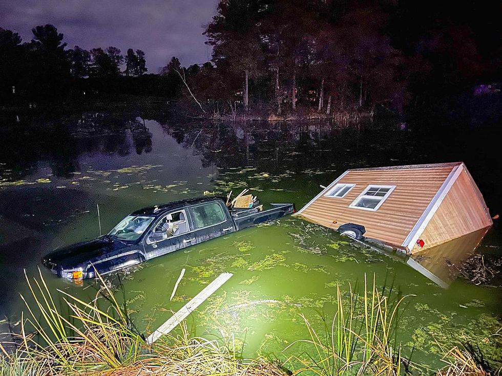Some Jerk Drove His Ice Shack Into Wisconsin Lake In October