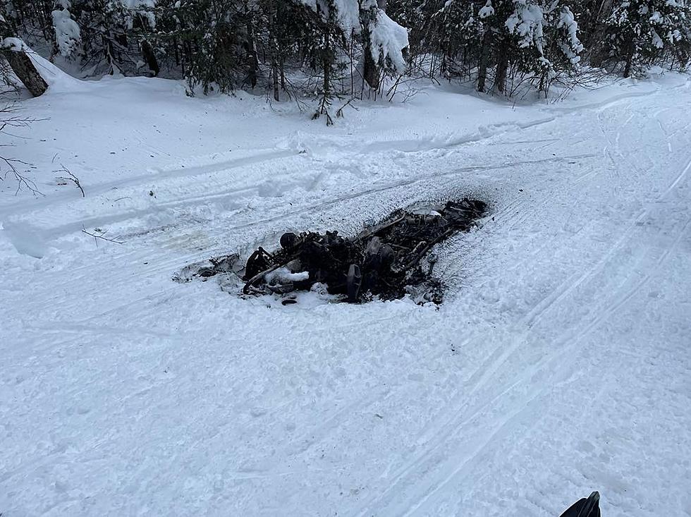 Snowmobile Burns Down Near Finland, Minnesota