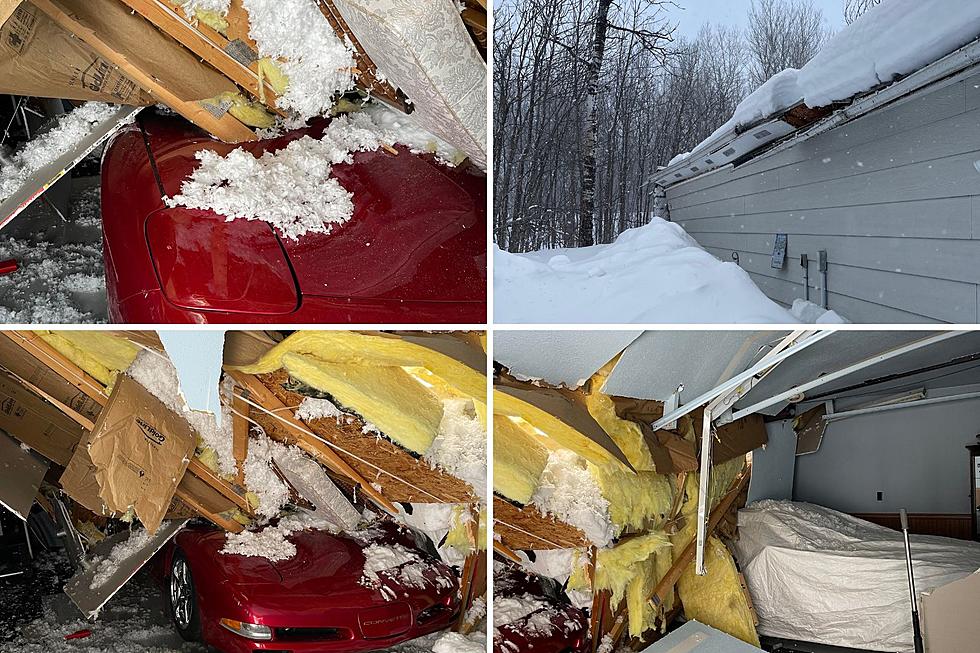 Snow Causes Minnesota Garage Roof To Collapse Damaging Owner’s Sports Cars