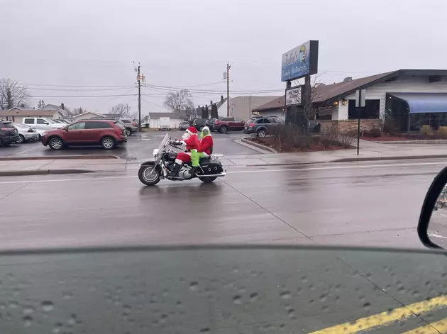 Christmas In Wisconsin? Santa + The Grinch Seen Cruising On Motorcycle In Mid-December