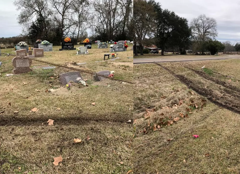 Driver Damages Cemetery