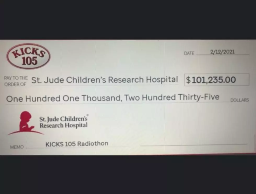 Over $100K Raised in KICKS 105 St. Jude Radiothon