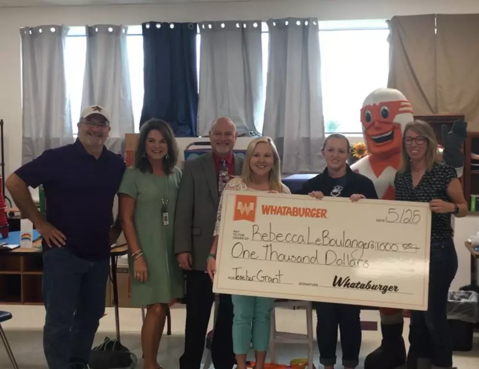 PCA Teacher Surprised with $1,000 from Whataburger and KICKS 105