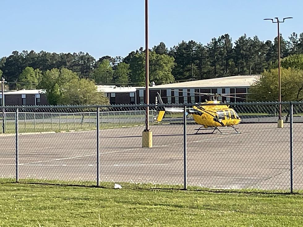 Hudson High School Parking Lot Used to Life Flight Injured Man
