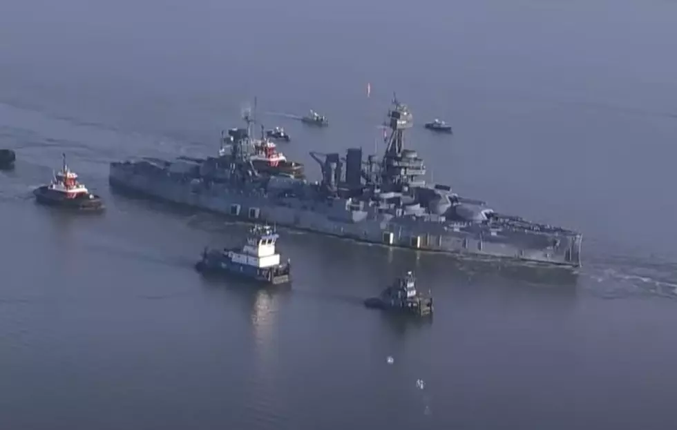 WATCH: Live Video of the Battleship Texas Going to Galveston