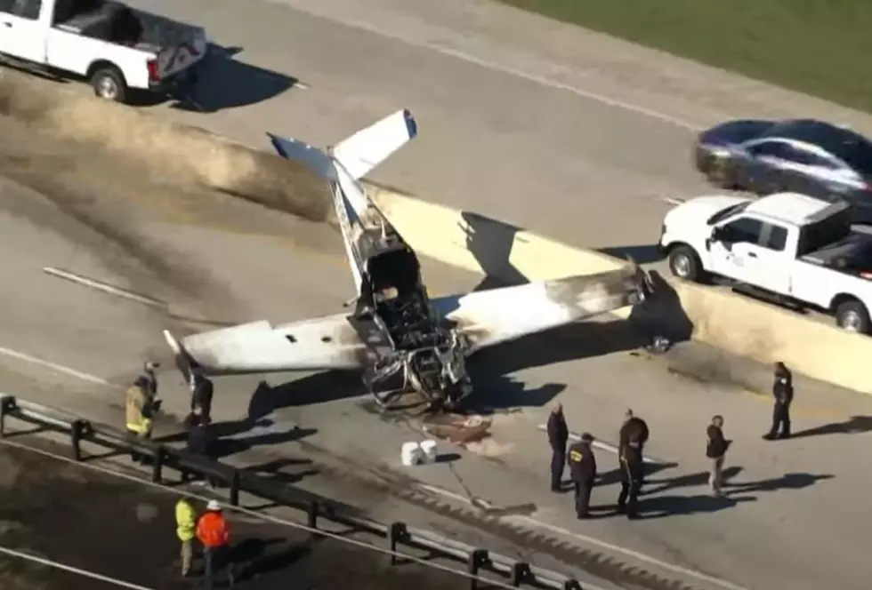 Pilot Crash Lands Airplane onto Busy Freeway near Houston, Texas