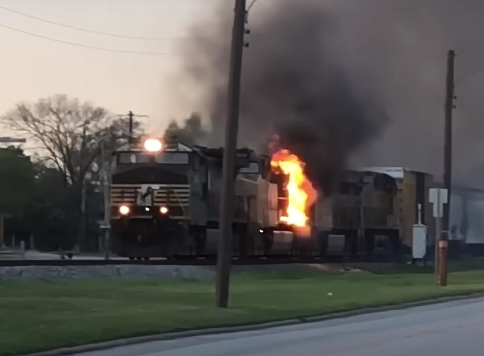 WATCH: Train Burst Into Flames While Moving Through Bryan, Texas