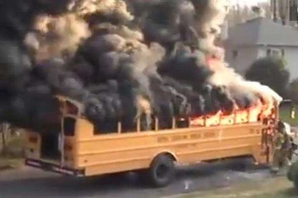 Bus Driver Saves Six Children Minutes Before Bus is Engulfed in Flames [VIDEO]