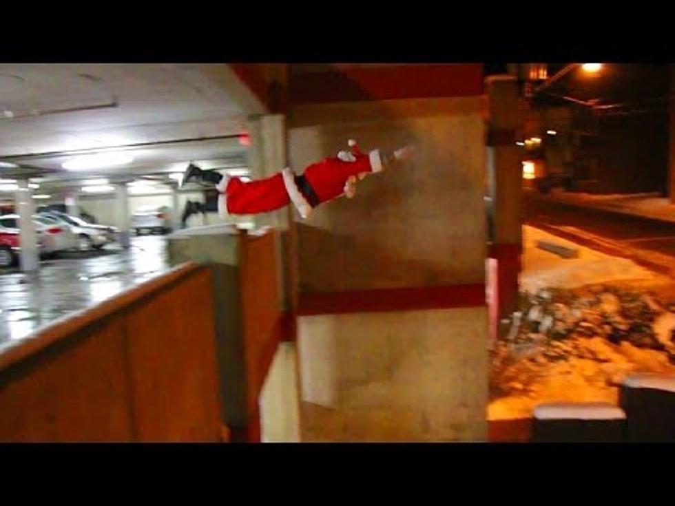 Santa Jumping From Rooftops [VIDEO]