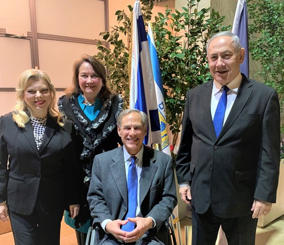 Governor Abbott Spreads Some Texas Love in Jerusalem with Prime Minster Netanyahu