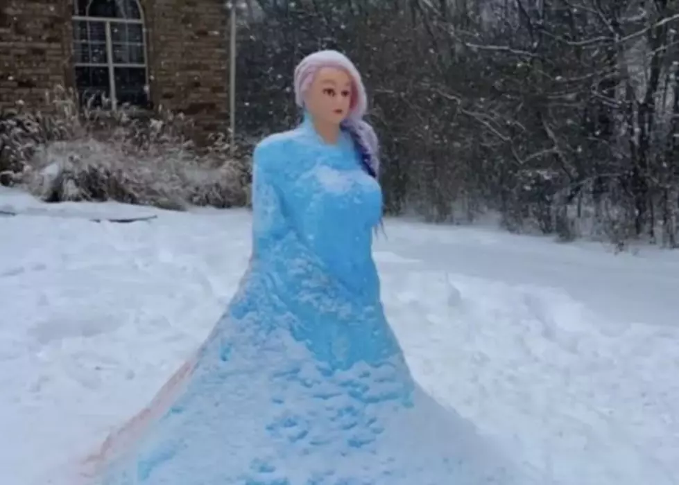 Frozen Weather Inspires Hot Springs Couple to Create ‘Elsa’