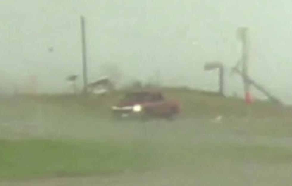 Pickup Drives Off After Being Tossed by Texas Tornado
