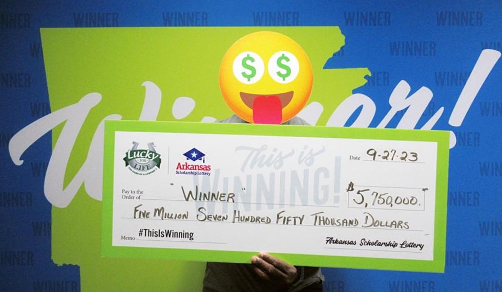 Lucky Arkansas Man Wins $5.75 Million Lottery Grand Prize
