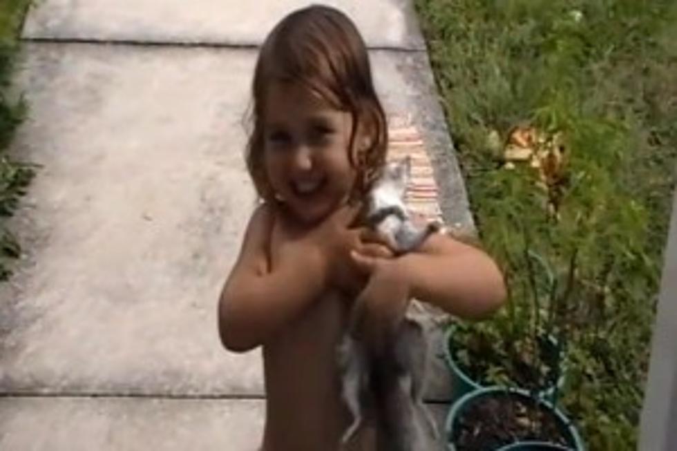Little Girl Plays With New (Dead) Best Friend, Mr Squirrel [VIDEO]