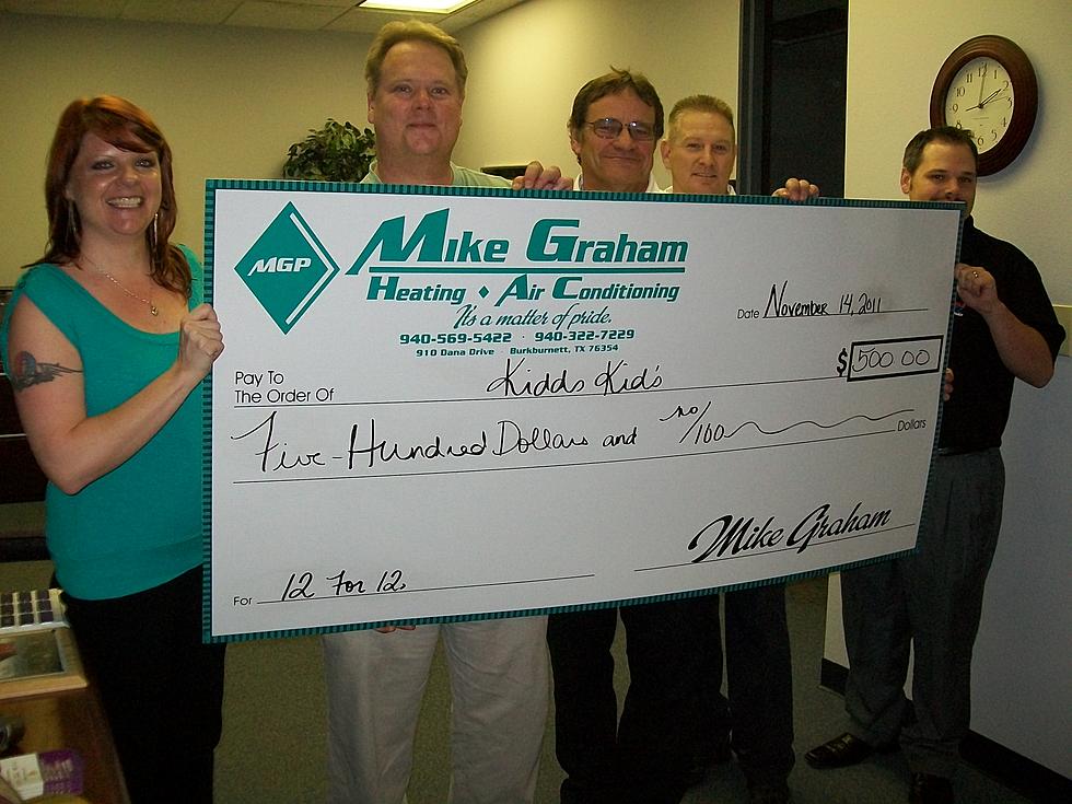 Mike Graham Heating And Air Conditioning Comes Through BIG For Kidd&#8217;s Kids