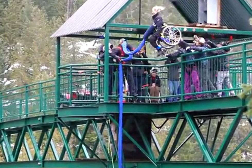 Watch a Paraplegic Girl Go Bungee Jumping, Wheelchair and All [VIDEO]