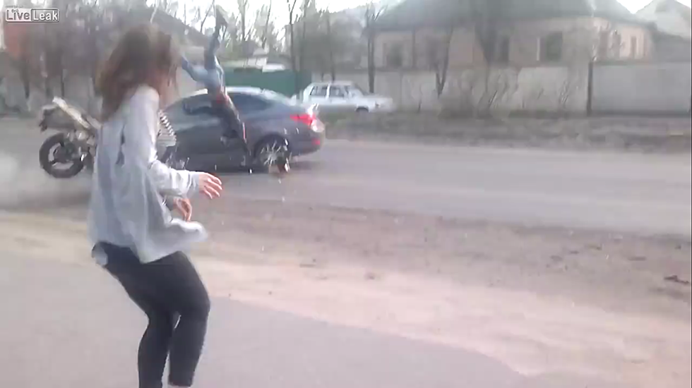 Twerking Girl Causes Ugly Car Crash