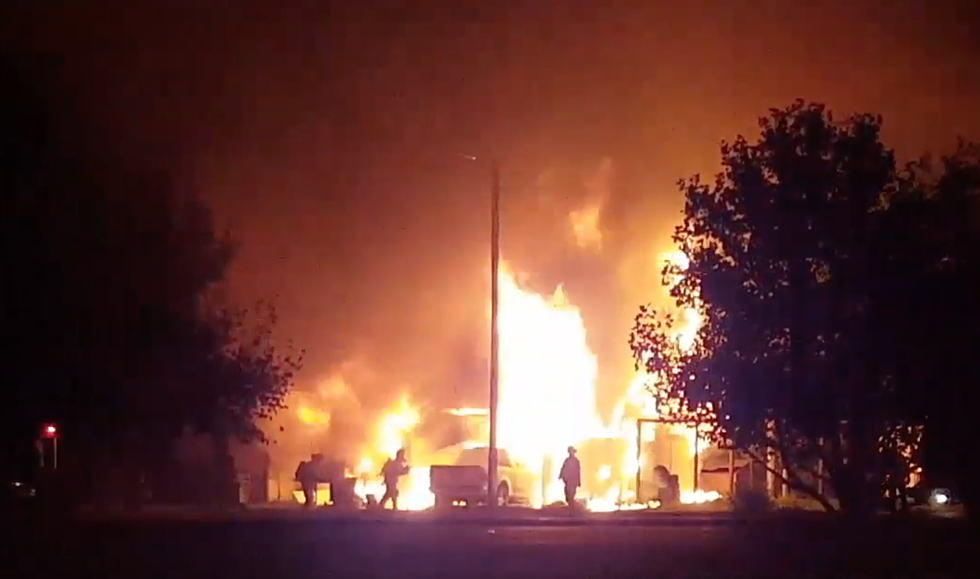 Video Shows Wichita Falls Firefighters Responding to Large Fire Off Kell Blvd
