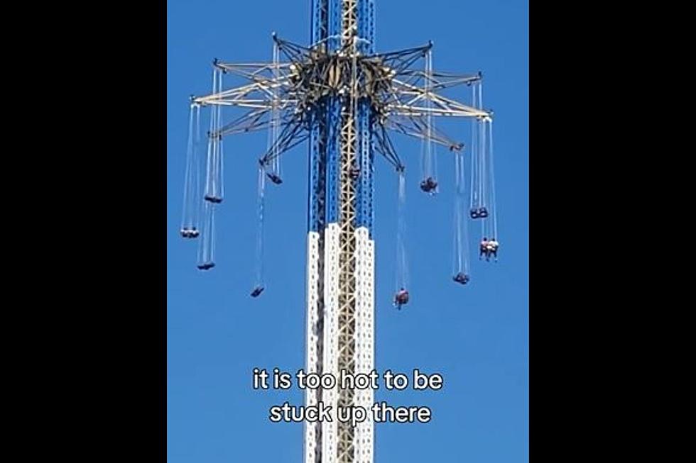 VIDEO: Theme Park Ride Gets Stuck at Six Flags Over Texas