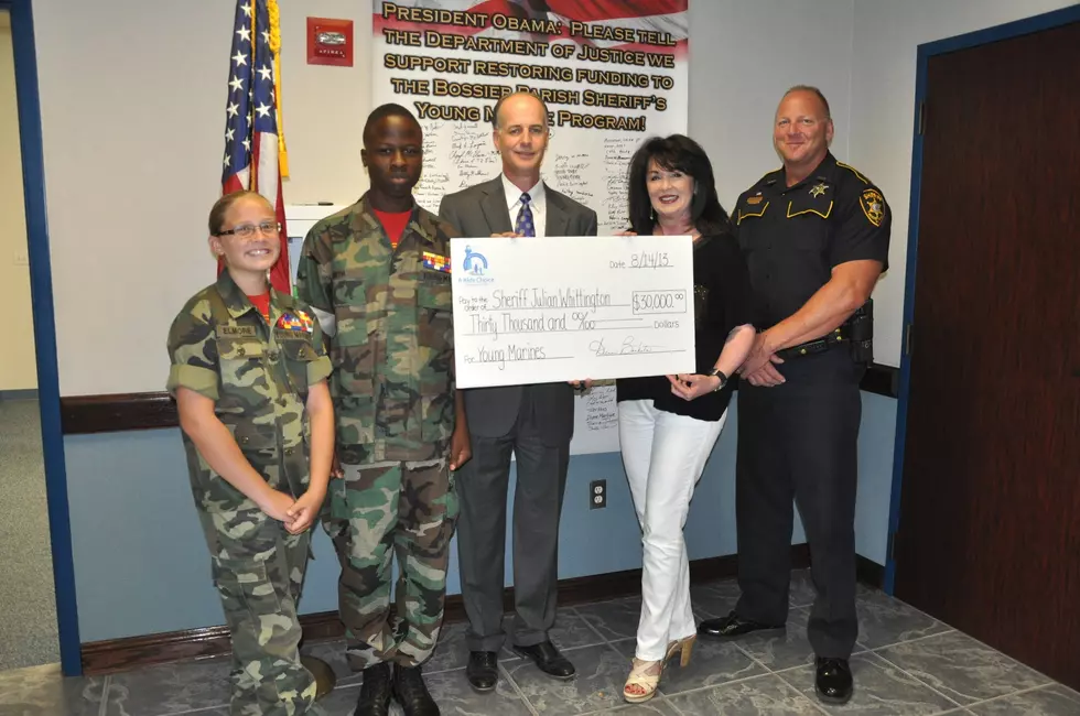 $30,000 Donated to Bossier Parish Young Marines Program