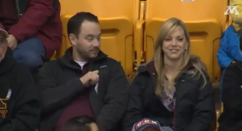 What Happens When They Put the Kiss Cam on You and Your Sister?  This guy Knows!
