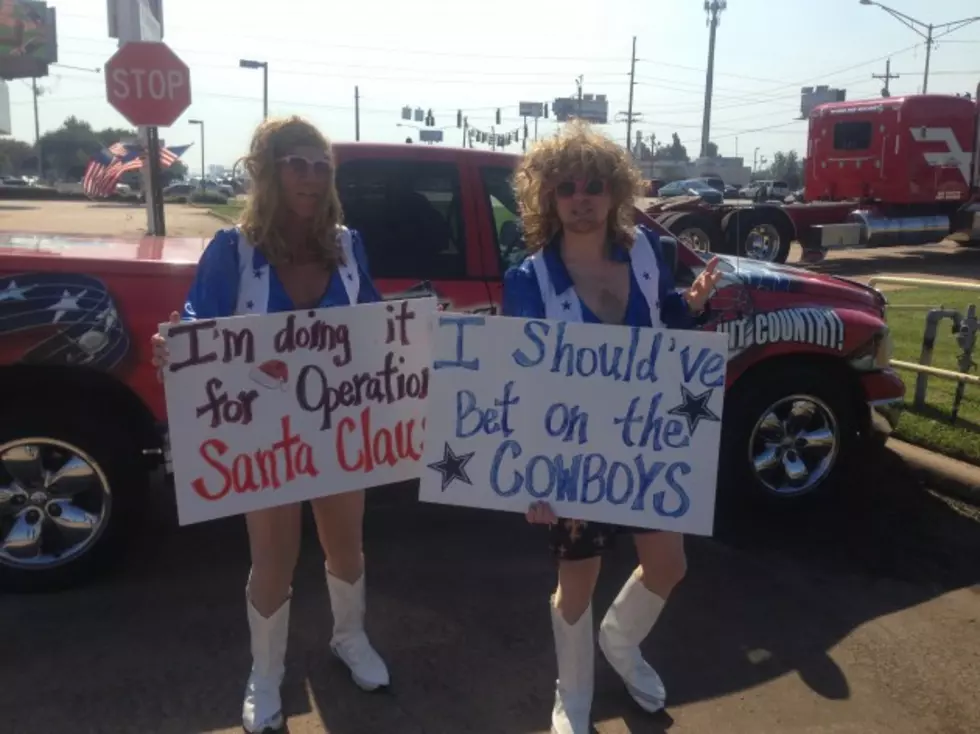 Gary and Chris Stop Traffic in Cowboys Cheerleader Outfits [PHOTOS]