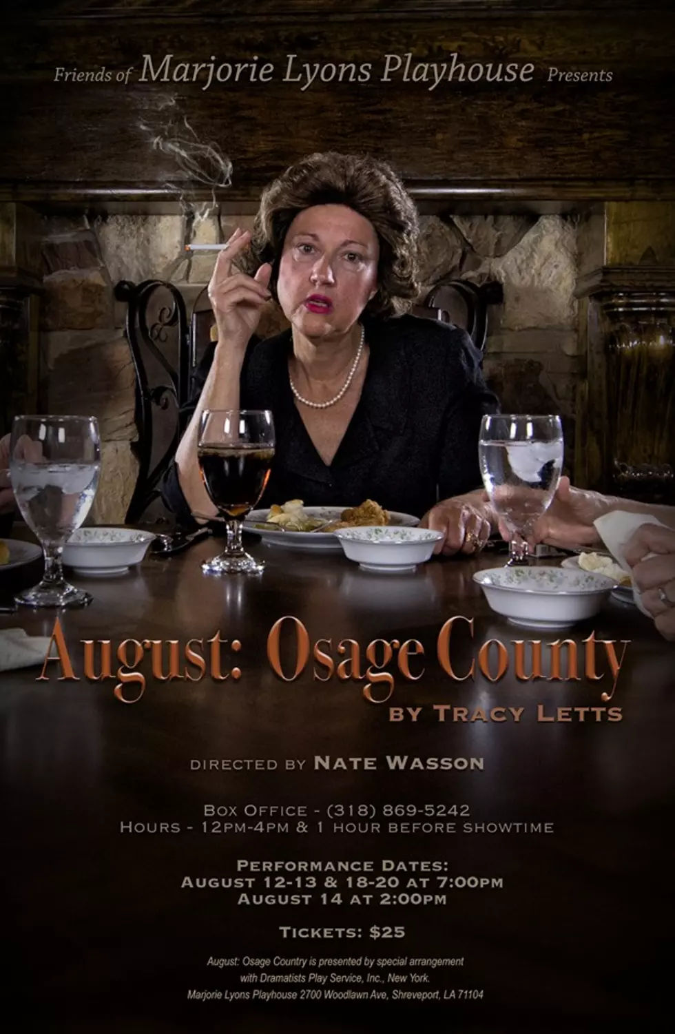 ‘Friends Of Marjorie Lyons Playhouse’ Presents “August: Osage County”