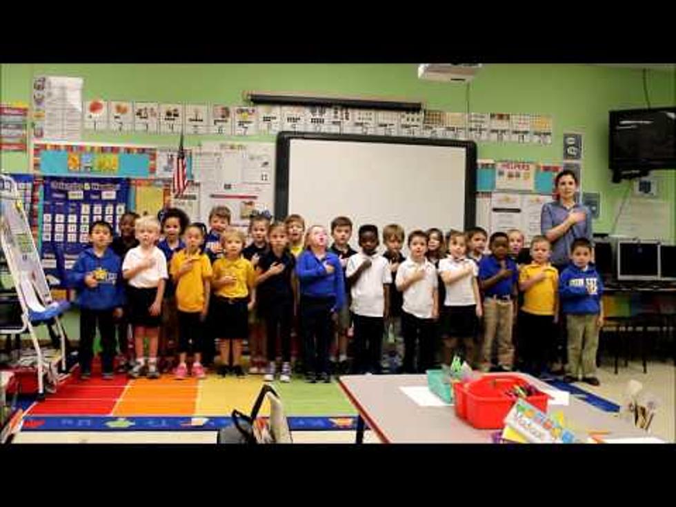 Check Out Miss Sterner’s Kindergartners at Sun City Saying the Pledge