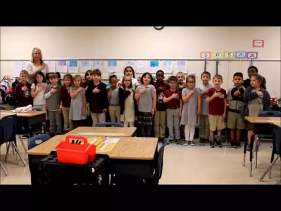 Watch as Mrs. Cheney’s 1st Grade at Kingston Lead Us in the Pledge