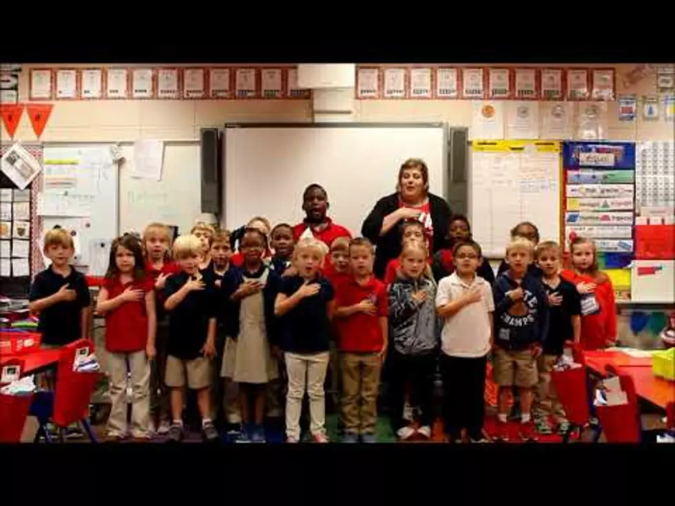 Video of Mrs. Marty’s 1st Grade at TL Rodes ES Leading the Pledge