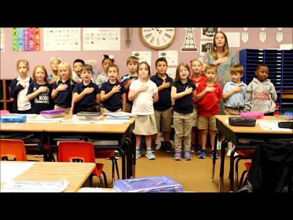 Watch Mrs. Page’s 1st Grade at TL Rodes Reciting Pledge of Allegiance
