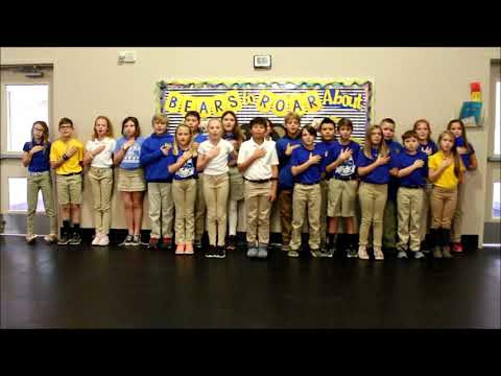 See Mrs. Morgan’s 4th Grade at Legacy Lead us in Pledge of Allegiance
