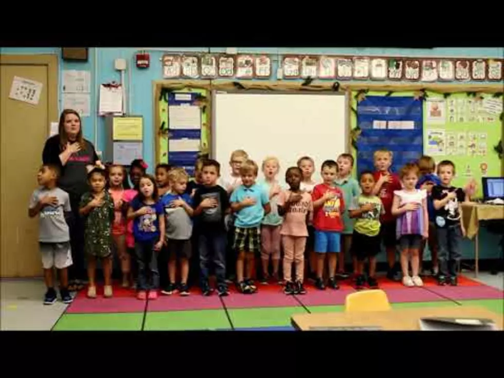 Watch Mrs. Alfred’s Kindergarten at Blanchard Recite Pledge