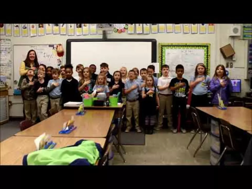 Check Out Mrs. Hobbs’ 2nd Grade at Herndon Reciting Pledge