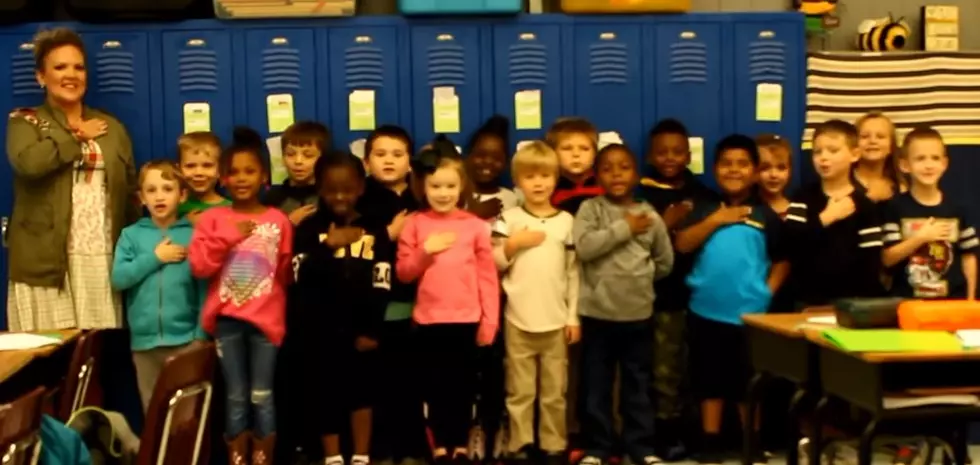 Watch Mrs. Magee&#8217;s 1st Grade at Blanchard Lead us in Pledge [VIDEO]