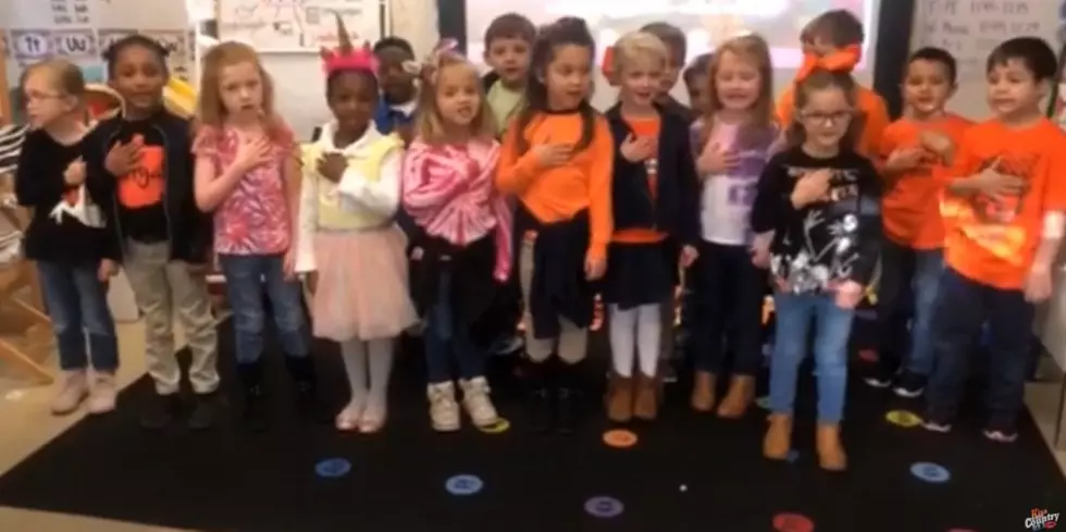 Video of Ms. Couch&#8217;s Kindergarteners as They Lead us in Pledge