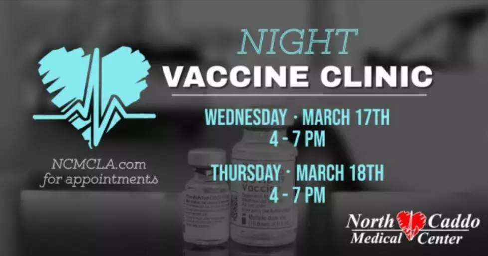 Evening Drive Thru COVID Vaccines This Week at North Caddo Medical Center