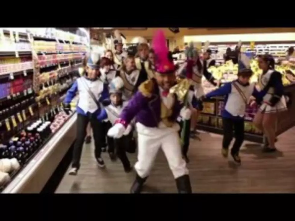 Supermarket Shoppers Surprised by Parade